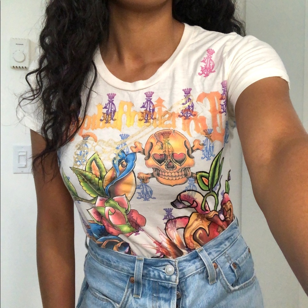 RARE Vintage Christian Audigier Tshirt